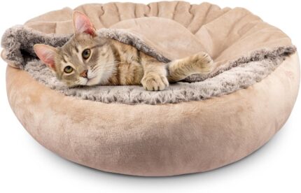 Small Dog Bed Cat Hooded Blanket Cozy comfortable durable
