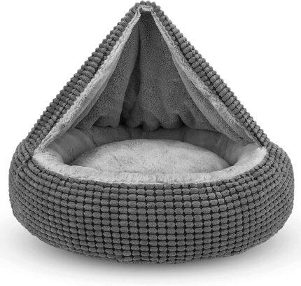 Small Dog Bed Attached Blanket Cozy comfortable durable
